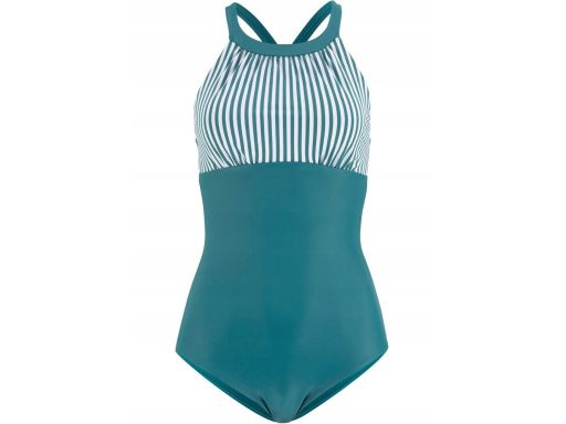 B.P.C kostium jednoczęściowy zielony w paski 50.