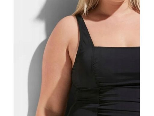 B.P.C kombinezon kąpielowy czarny z marszczeniem 40.