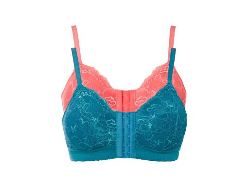 B.P.C 2-pak biustonosz miękki bez fiszbin zapięcie przód ^80D