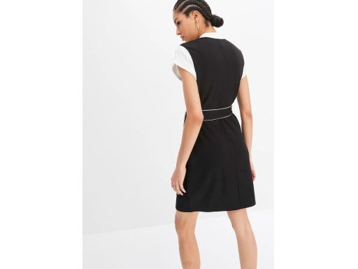 B.P.C sukienka czarno-biała z wiązanym paskiem 40/42.