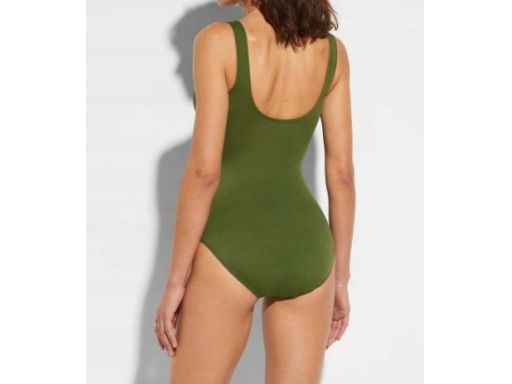 B.P.C stylowy kostium kąpielowy khaki z przewiązaniem r.46
