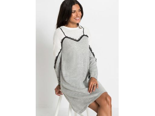 B.P.C sukienka dzianinowa z koronką 2w1 36/38.