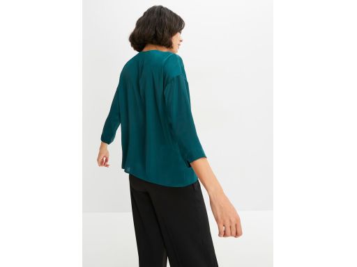 B.P.C bluzka satynowa butelkowa zieleń 40.