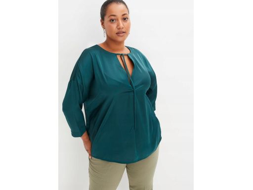 B.P.C bluzka satynowa butelkowa zieleń 40.