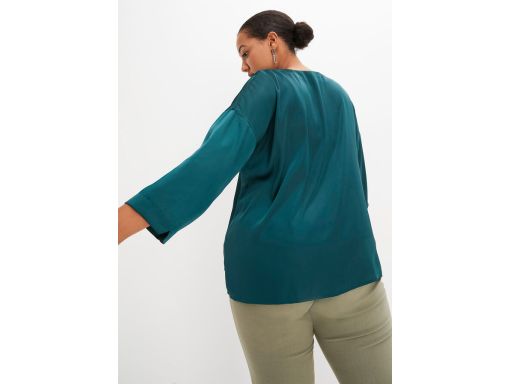 B.P.C bluzka satynowa butelkowa zieleń 40.
