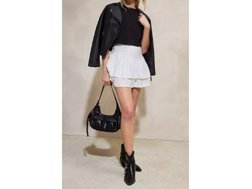 B.P.C krótki t-shirt czarny z czystej bawełny ze sztrasami ^40/42