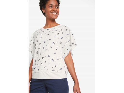 B.P.C bluzka biała 2w1 z nadrukiem kotwice ^52