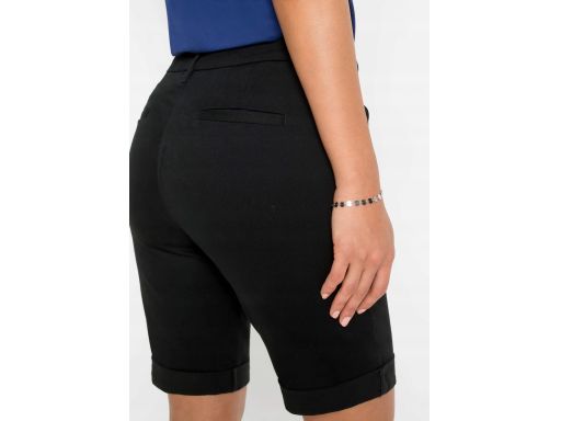 B.P.C bermudy damskie czarne ze stretchem 44.