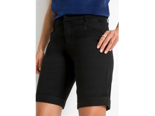 B.P.C bermudy damskie czarne ze stretchem 44.