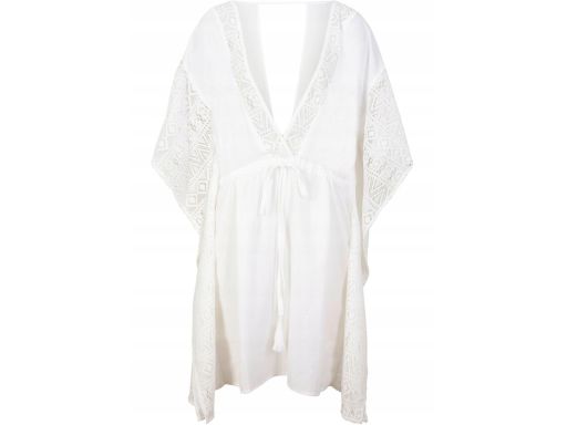 B.P.C plażowa tunika biała boho z koronką r.40/42