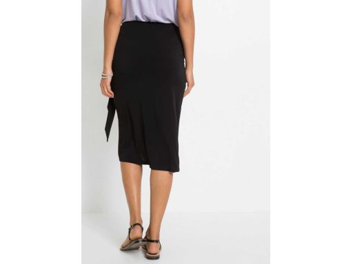 B.P.C spódnica czarna midi z wiązaniem 36/38.
