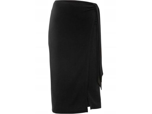 B.P.C spódnica czarna midi z wiązaniem 36/38.