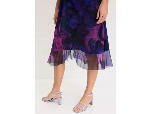 B.P.C asymetryczna sukienka siateczkowa cieniowana 44/46.