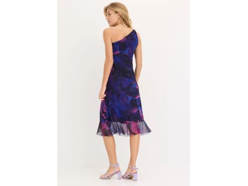 B.P.C asymetryczna sukienka siateczkowa cieniowana 44/46.