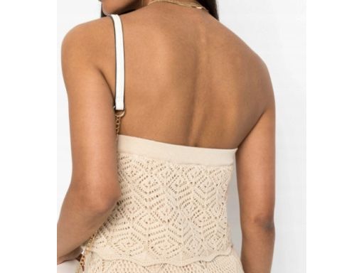 B.P.C sukienka dzianinowa z ażurowym z odkrytymi ramionami ^32/34