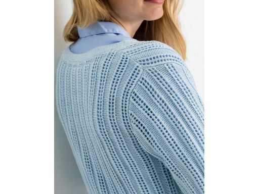 B.P.C niebieski sweter ażurowy 40/42.