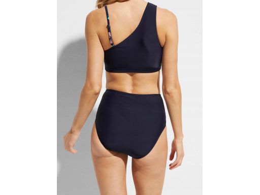 B.P.C bikini asymetryczne z figami z wysokim stanem w kwiaty 42.