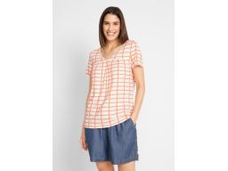 B.P.C t-shirt w kratkę damski z wiskozy r.36/38