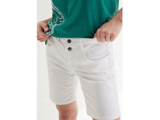 B.P.C białe jeansowe bermudy damskie r.40