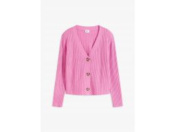 B.P.C różowy sweter rozpinany gruby prążek 48/50.