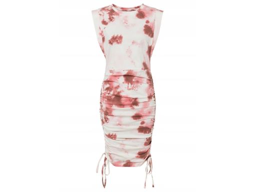 B.P.C Sukienka marszczona z batikowym wzorem^40/42