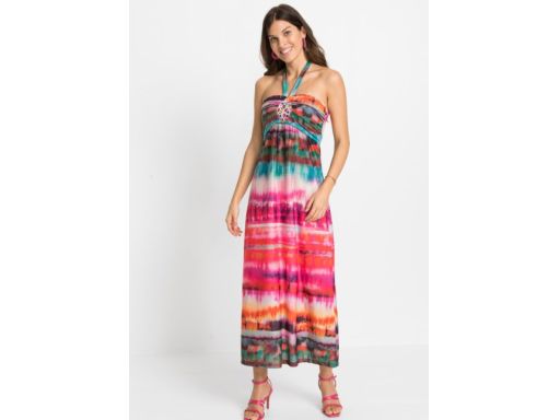 B.P.C sukienka maxi mix kolorów z aplikacją ^44/46