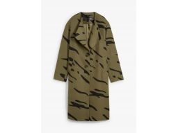 B.P.C płaszcz khaki w czarne wzory r.40