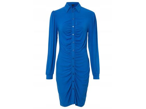 B.P.C sukienka niebieska z marszczeniem ^36/38