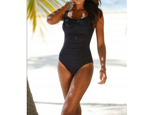 B.P.C kostium jednoczęściowy marszczony czarny r.44