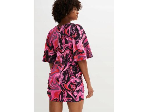 B.P.C sukienka mini z marszczeniami wielokolorowa 50.