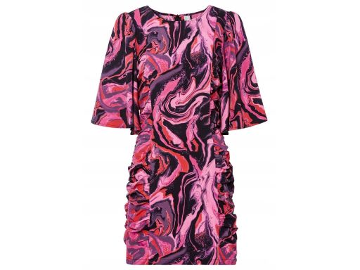 B.P.C sukienka mini z marszczeniami wielokolorowa 50.