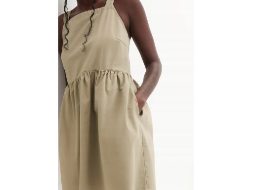 B.P.C sukienka jeansowa ogrodniczka beżowa ^52