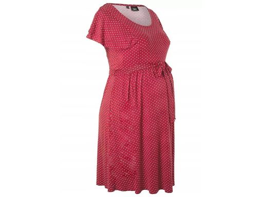 B.P.C sukienka ciążowa czerwona w białe groszki 44/46.