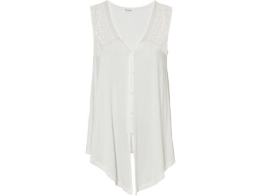 B.P.C top śmietanka z koronką asymetryczny 36/38.