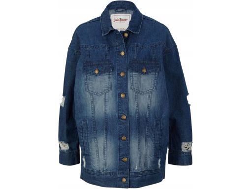 B.P.C kurtka jeansowa dłuższa z dziurami 36.