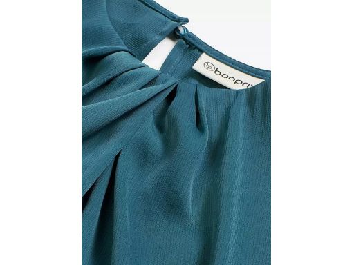 B.P.C sukienka midi turkusowa z paskiem r.50