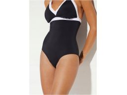 B.P.C kostium jednoczęściowy czarny z białymi detalami ^42