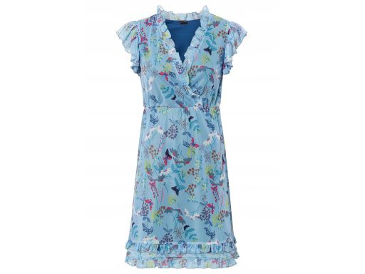 B.P.C kolorowa sukienka siateczkowa nadruk ^44/46