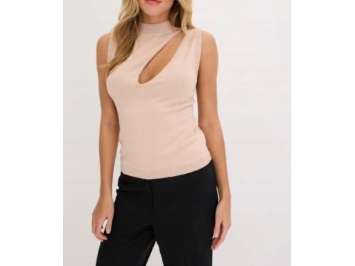 B.P.C różowy top z modnym wycięciem r.32/34