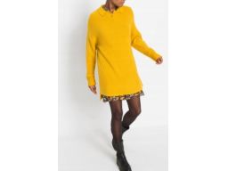 B.P.C długi sweter miodowy/musztardowy r.40/42
