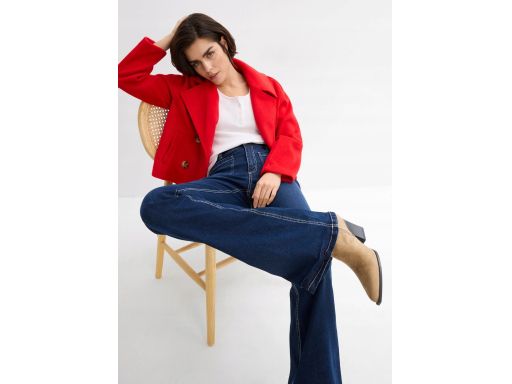 B.P.C jeansy bootcut high waist granatowe ^52