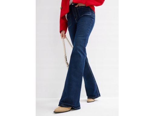 B.P.C jeansy bootcut high waist granatowe ^52
