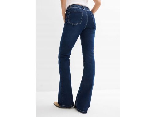 B.P.C jeansy bootcut high waist granatowe ^52