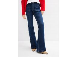 B.P.C jeansy bootcut high waist granatowe ^52
