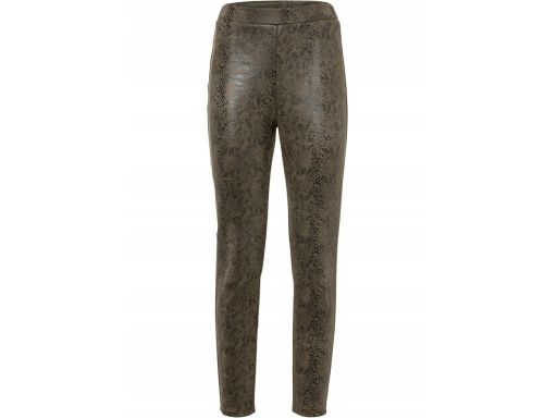 B.P.C legginsy oliwkowo-czarne we wzór węża r.32/34