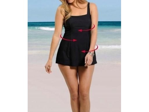 B.P.C czarna sukienka kąpielowa r.54