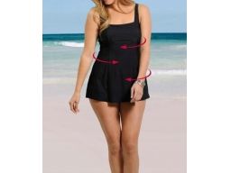 B.P.C czarna sukienka kąpielowa r.54