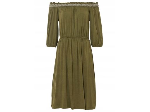 B.P.C zielona sukienka carmen ^44//46