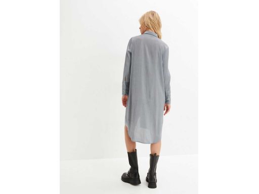 B.P.C srebrna sukienka koszulowa asymetryczna ^42