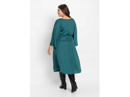 B.P.C sukienka midi satynowa zielona r.40